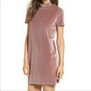 Madewell velvet turtleneck shirt dress